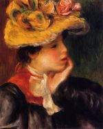 Head of a young woman yellow hat 1894